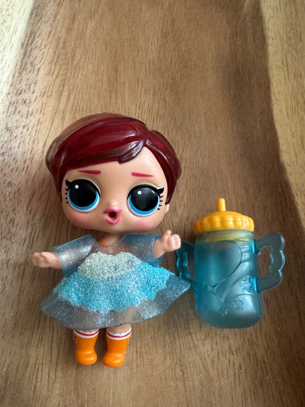 L.O.L. Surprise! Glitter Dress Doll with Blue Bottle - Blue/Orange